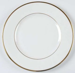 Royal Doulton Regent Luncheon Plate, Fine China Dinnerware   All White W/Gold Tr