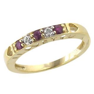 10K Gold Ruby And Diamond Ring   (7)