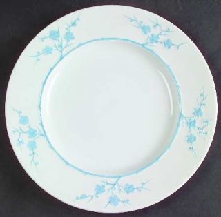 Spode Geisha Light Blue Luncheon Plate, Fine China Dinnerware   Blanche De Chine