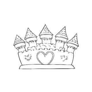 Castle Kids Vinyl Wall Art Decal (BlackEasy to apply You will get the instructionDimensions 22 inches wide x 35 inches long )