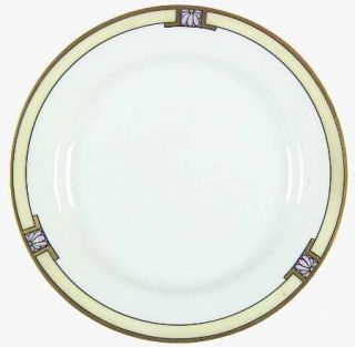 Mutual Art Studios Diana Bread & Butter Plate, Fine China Dinnerware   Black Lin