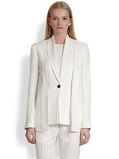 Thakoon Layered Pinstripe Blazer   Ivoryblack