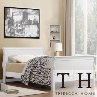 Tribecca Home Canterbury Louis Phillip White Queen size Sleigh Bed