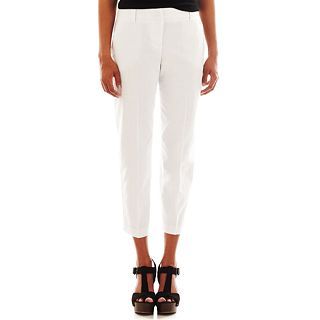 By & By Cropped Pants, White, Womens