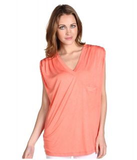 Robert Rodriguez V Neck Muscle Tee Womens T Shirt (Coral)