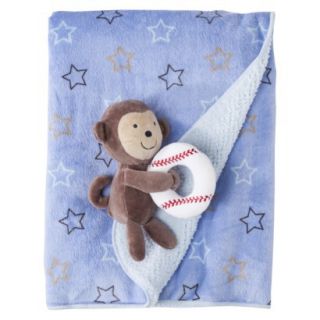 Just One You Made by Carters 2 Ply Blanket with Monkey Rattle