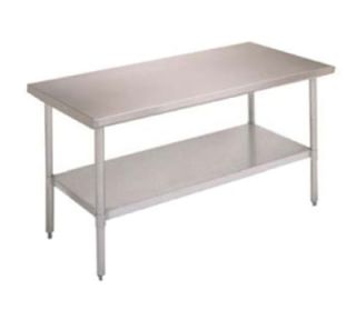John Boos Work Table   Adjustable Undershelf, 72x18, 18 ga Stainless