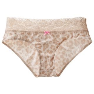 Xhilaration Juniors Micro With Lace Hipster   Animal Print L