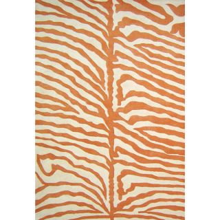Hand tufted Safari Orange Wool Rug (5 X 8)