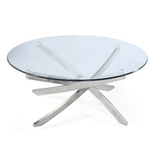 Zila Round Glass Cocktail Table
