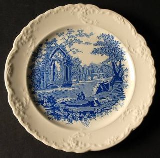 Taylor, Smith & T (TS&T) English Abbey Blue Salad Plate, Fine China Dinnerware  