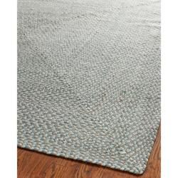 Hand woven Reversible Brown Braided Rug (8 X 10)