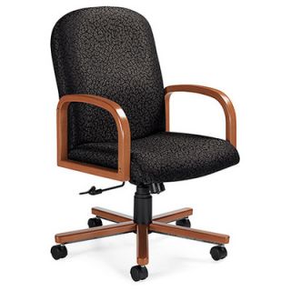 Global Total Office Selectra Mid Back Pneumatic Office Chair 4016 Fabric Garnet