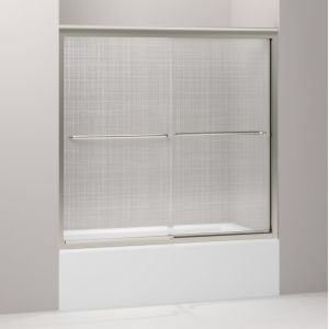 Kohler K 702204 G73 MX  Fluence® frameless sliding bath door with Cavata  glass,