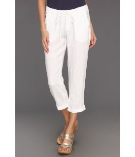 Allen Crop Rolled Trouser Pant Womens Casual Pants (White)