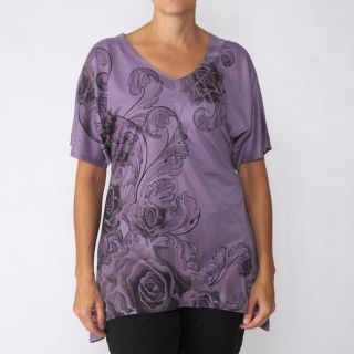 California Bloom Womens Sublimation Print V neck Top