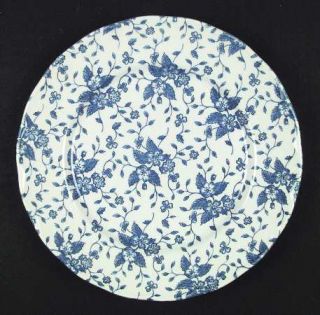 Grindley Bouquet Blue Dinner Plate, Fine China Dinnerware   All Over Blue Flower