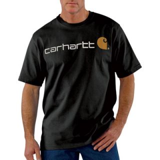 Carhartt Short Sleeve Logo T Shirt   Black, 4XL, Model# K195