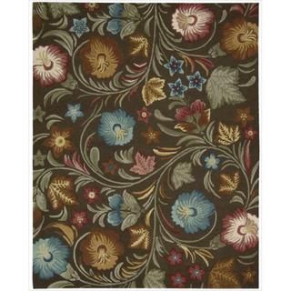 Hand tufted In Bloom Chocolate Wool Rug (26 X 4)