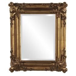 Edwin Rustic Gold Mirror (Rustic antique goldMaterials WoodPattern Carved designDimensions 23 inches high x 19 inches wide x 2 inches deep  )