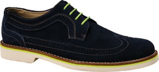 Mens Dockers Edeson   Navy Suede/Lime Stitch Lace Up Shoes