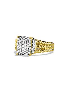 David Yurman 18K Yellow Gold Diamond Ring   Gold