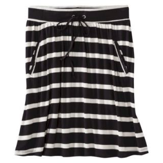 Merona Petites Front Pocket Knit Skirt   Black/Cream MP