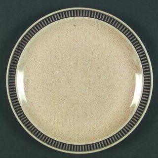 Japan China Sandalwood Dinner Plate, Fine China Dinnerware   Ribbed Brown Border