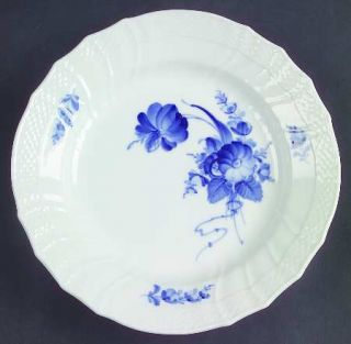 Royal Copenhagen Blue Flowers Salad Plate, Fine China Dinnerware   Curved,Decal
