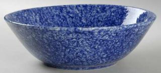Stangl Caughley Blue 9 Round Vegetable Bowl, Fine China Dinnerware   Blue Splat