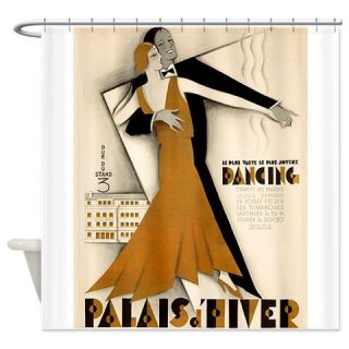  Palais d River, Dancing, Vintage Poster Shower Cur  Use code FREECART at Checkout