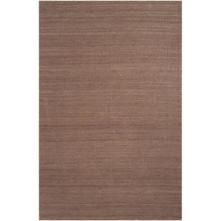 Hand woven Justy Brown Reversible Jute Rug (2 X 3)