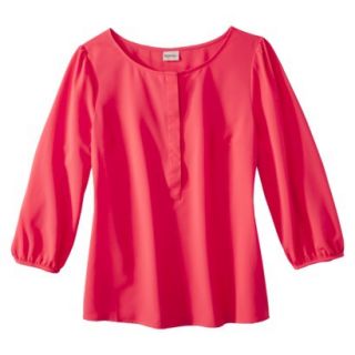 Merona Womens Woven 3/4 Sleeve Blouse   Pink   S