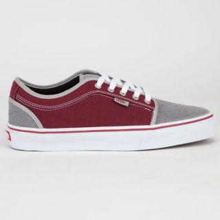 Oxford Chukka Low Mens Shoes Grey/Burgundy In Sizes 9.5, 8.5, 13, 10, 11,