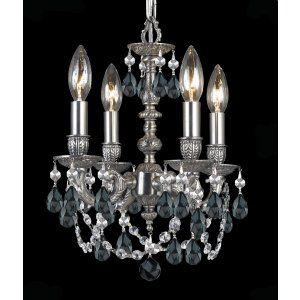 Crystorama Lighting CRY 5504 PW BK MWP Traditional Crystal Chandelier Hand Cut C