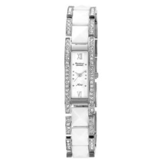 Armitron Womens Ceramic And Crystal Watch   White