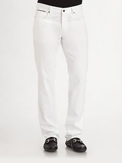 SLOWEAR Incotex  Ray Gabardine Trousers   White