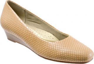 Womens Trotters Lauren 2   Nude Snake Leather Casual Shoes