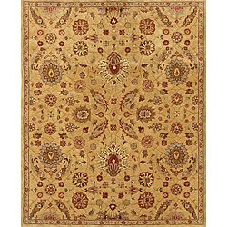 Evan Gold And Rust Traditional Area Rug (76 X 96)