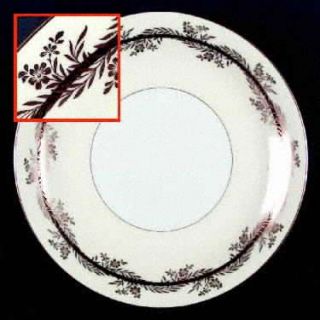 Noritake 5299 (Coupe) Dinner Plate, Fine China Dinnerware   Black Band, Gold Flo