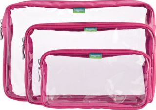 Womens baggallini Clear Trio Baggs   Pink Polyester Cosmetic Travel Bags