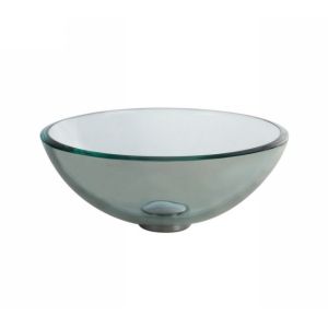 Kraus GV 101 14 Clear Glass Clear 14 inch Glass Vessel Sink