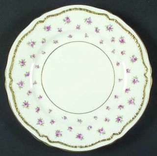 Haviland Wilton Luncheon Plate, Fine China Dinnerware   New York,Pink Roses,Scal