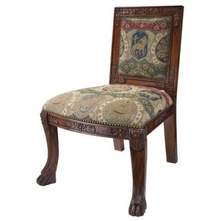 Design Toscano Beardsley Heraldic Lion Fabric Side Chair AF51534