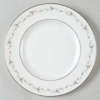 Royal Worcester Interlude Salad Plate, Fine China Dinnerware   Pastel Flower Rin