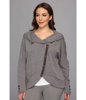 Ryka Plus Size Shawl Collar Wrap Womens Clothing (Gray)