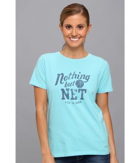 Life is good Nothing But Net Crusher Tees Womens T Shirt (Blue)