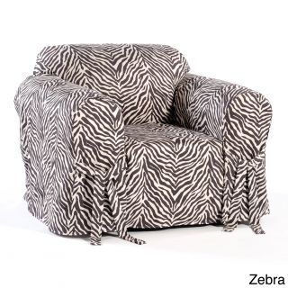Microsuede Animal Print Chair Slipcover
