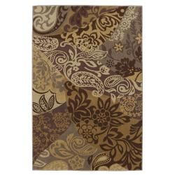 Paisley Patchwork Brown Rug (53 X 710)