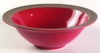 Sango Rustic Cranberry 9 Round Vegetable Bowl, Fine China Dinnerware   Red Cent